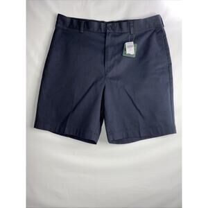 LL Bean Double L Chino Shorts Men 35 Inseam 8 Navy Blue Twill Outdoor Hiking NWT